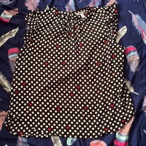 Popsugar Polka Dot Heart Blouse